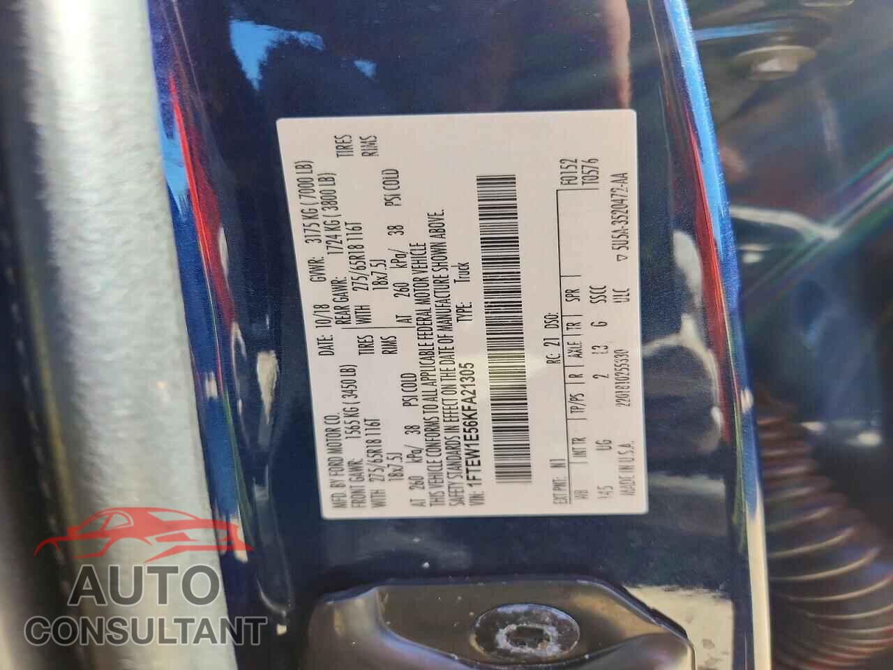 FORD F150 2019 - 1FTEW1E56KFA21305