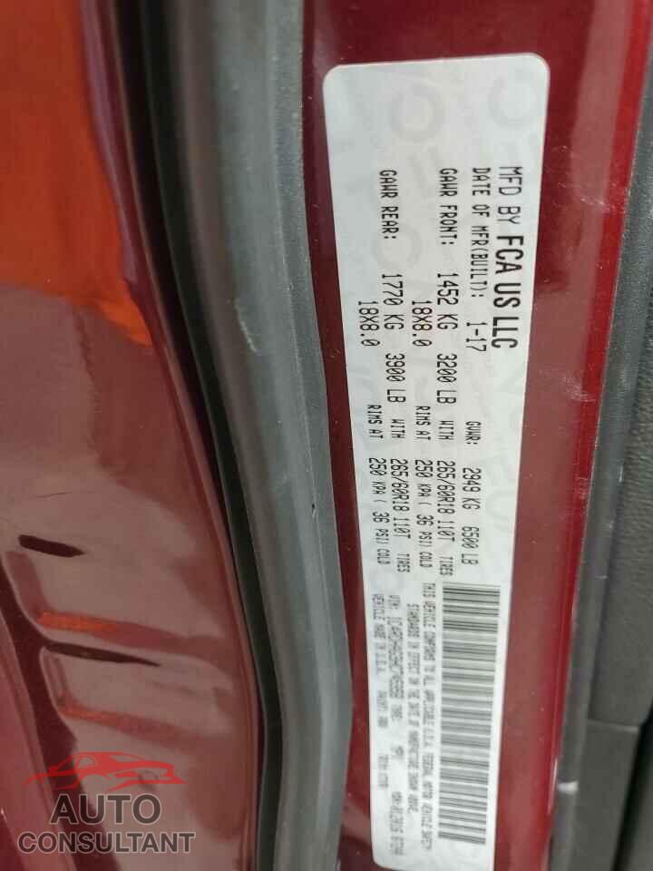 DODGE DURANGO 2017 - 1C4RDHAG9HC745958
