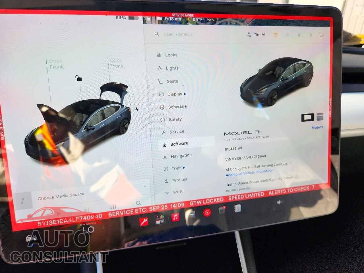 TESLA MODEL 3 2020 - 5YJ3E1EA4LF740940