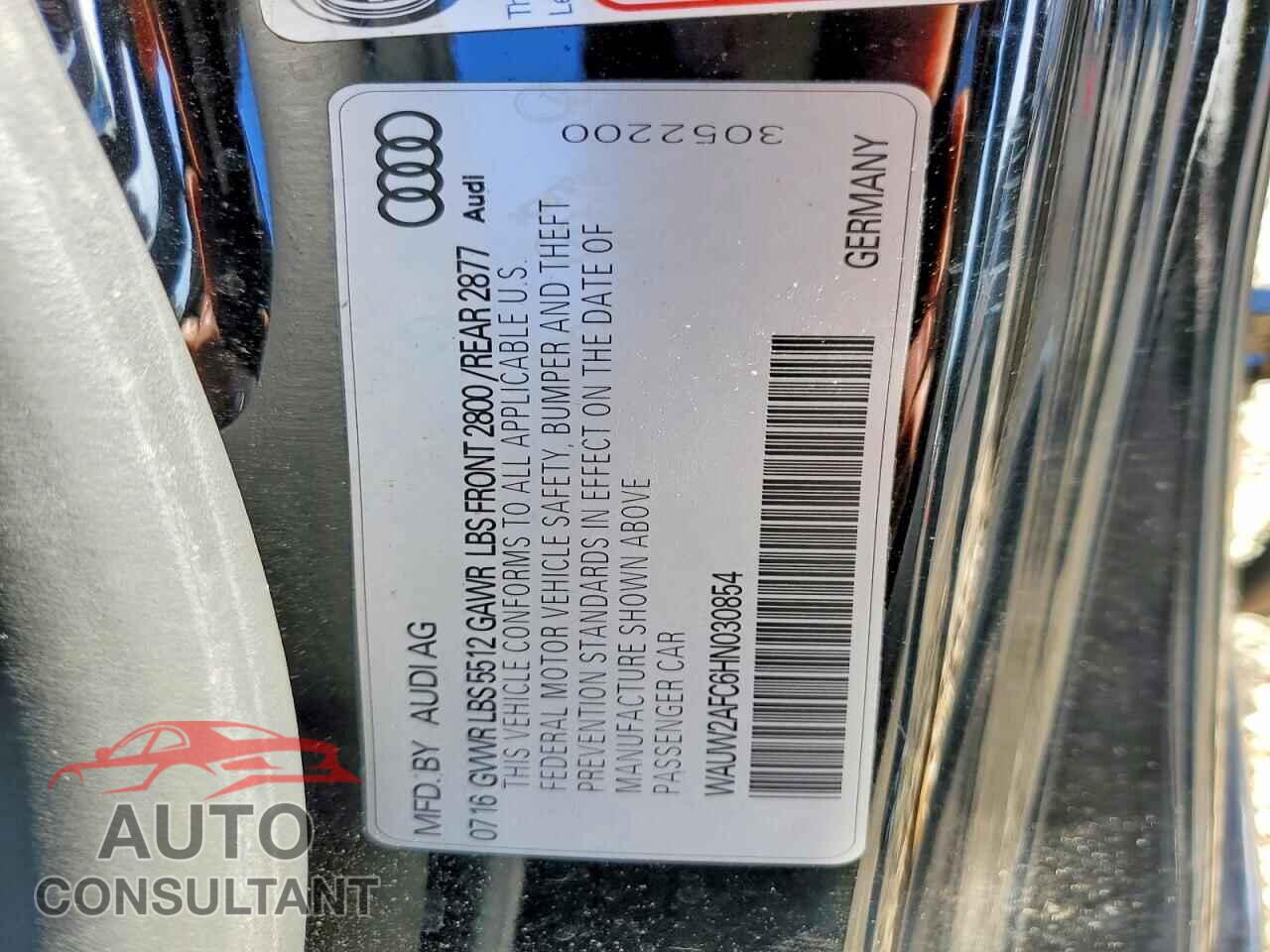 AUDI A7 2017 - WAUW2AFC6HN030854