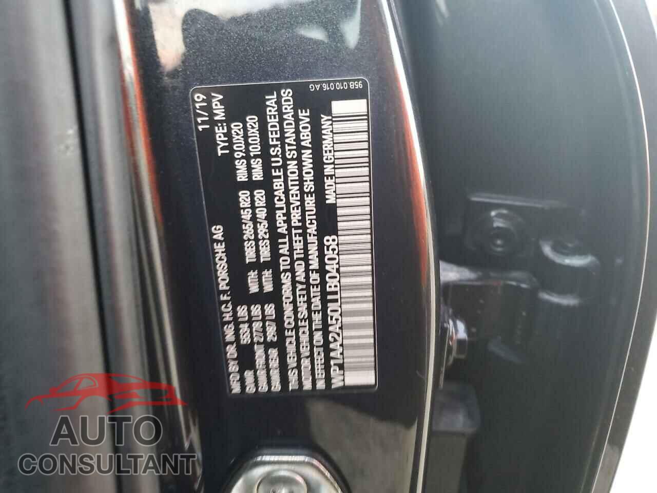 PORSCHE MACAN 2020 - WP1AA2A50LLB04058