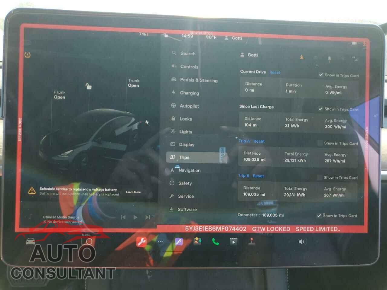 TESLA MODEL 3 2021 - 5YJ3E1EB6MF074402