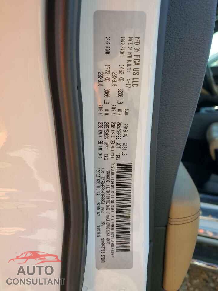 DODGE DURANGO 2017 - 1C4RDHEG4HC890951