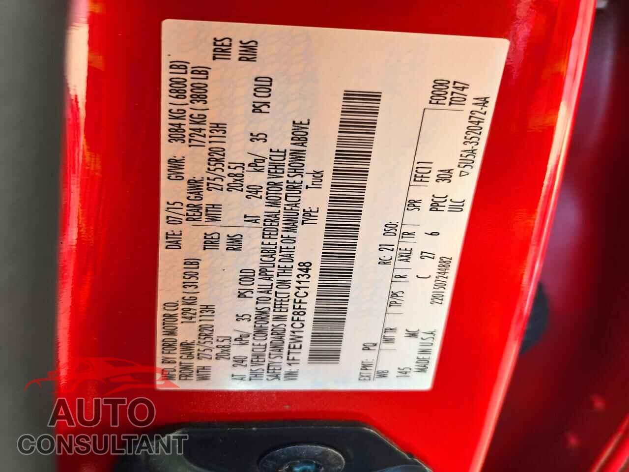 FORD F150 2015 - 1FTEW1CF8FFC11348