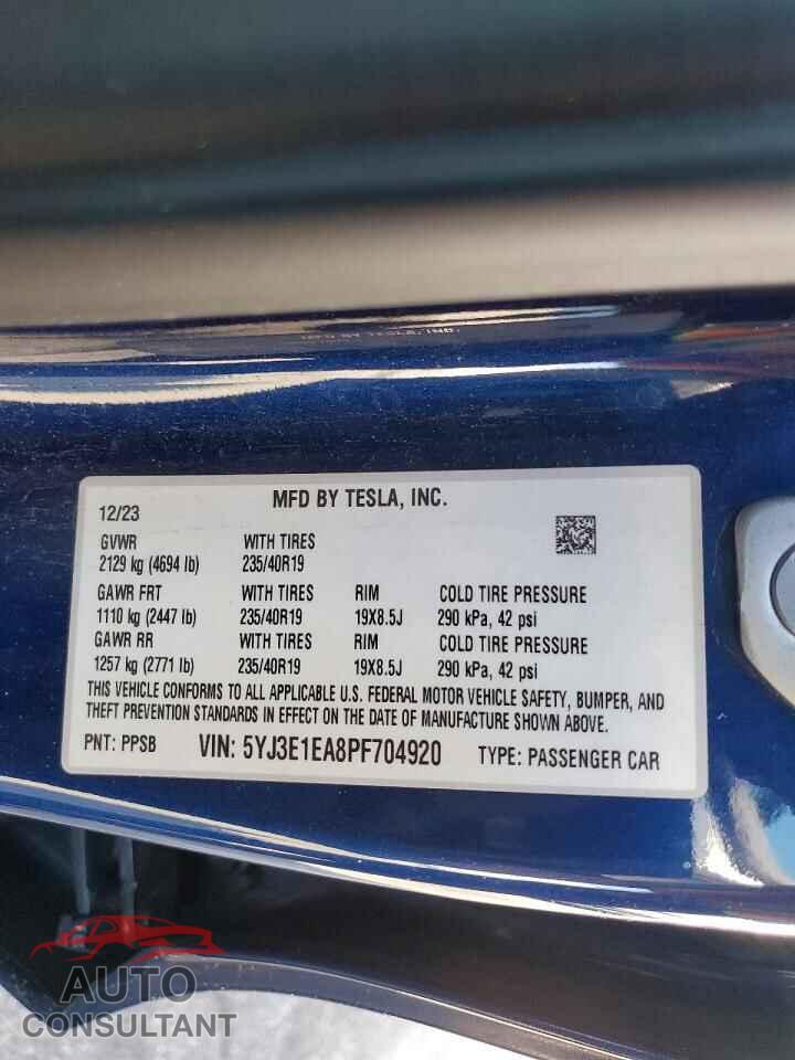 TESLA MODEL 3 2023 - 5YJ3E1EA8PF704920