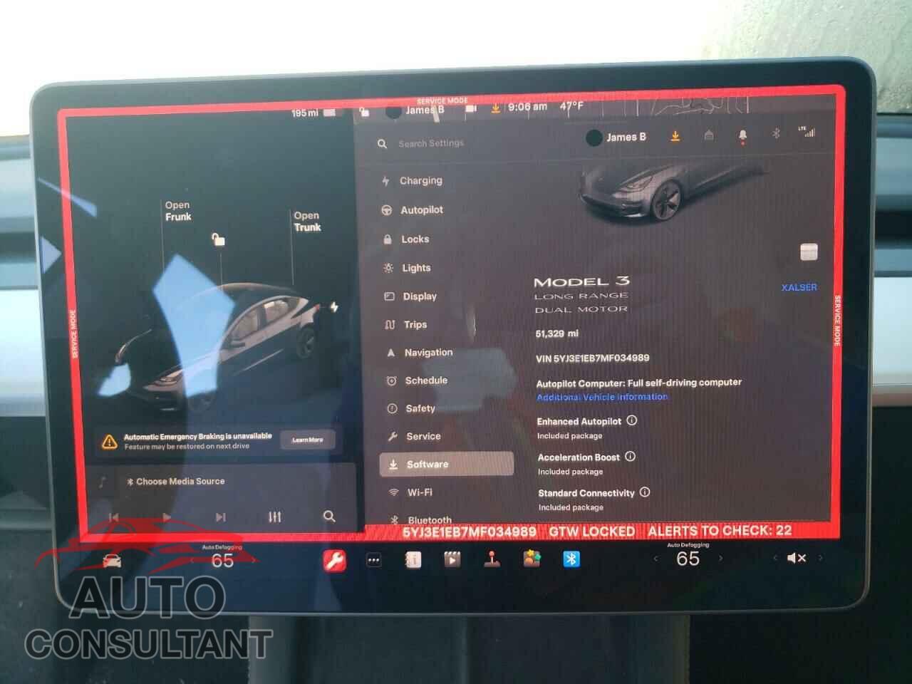TESLA MODEL 3 2021 - 5YJ3E1EB7MF034989