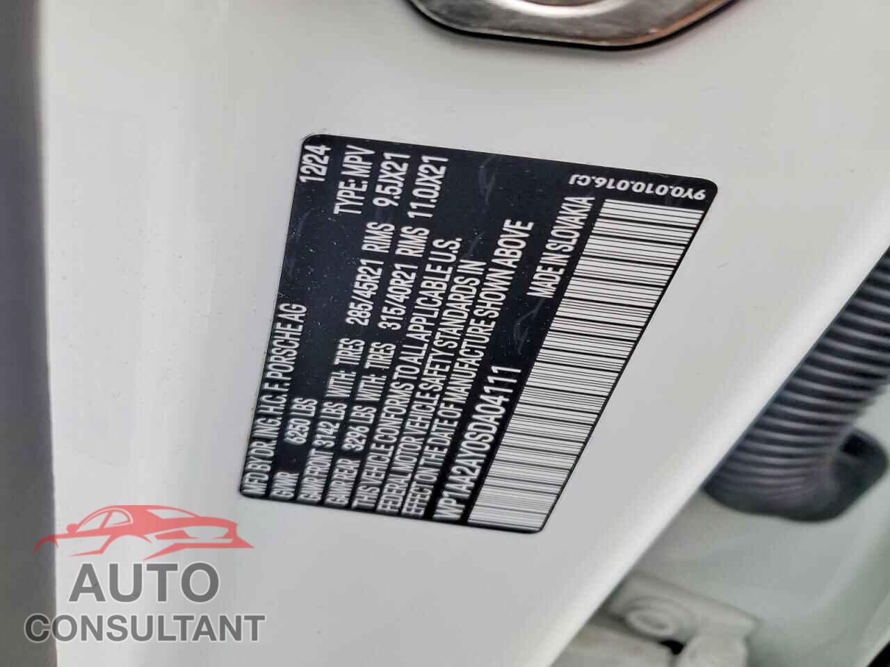 PORSCHE CAYENNE 2025 - WP1AA2AY0SDA04111