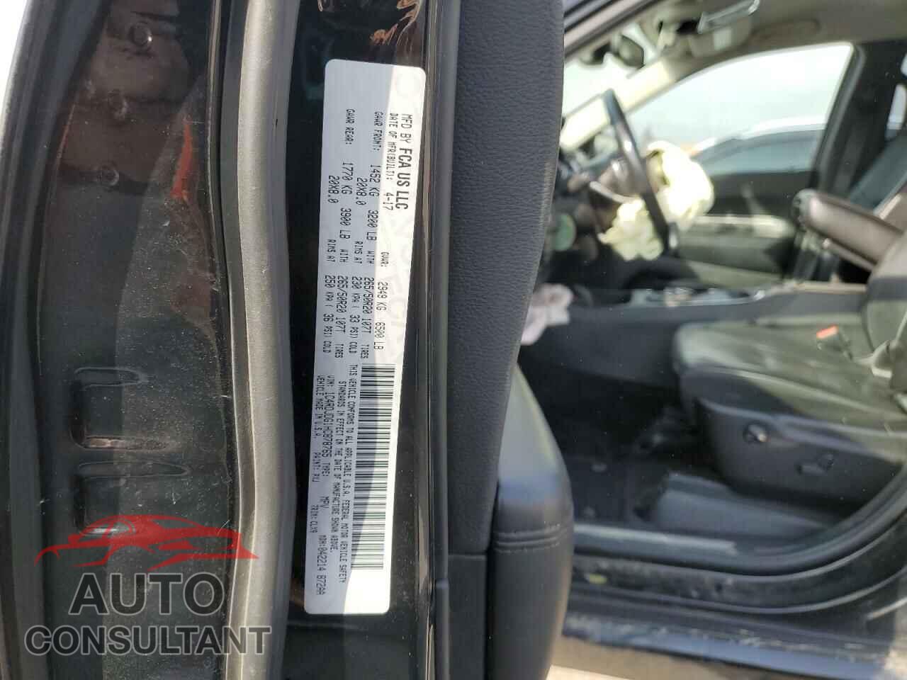 DODGE DURANGO 2017 - 1C4RDJDG1HC878765