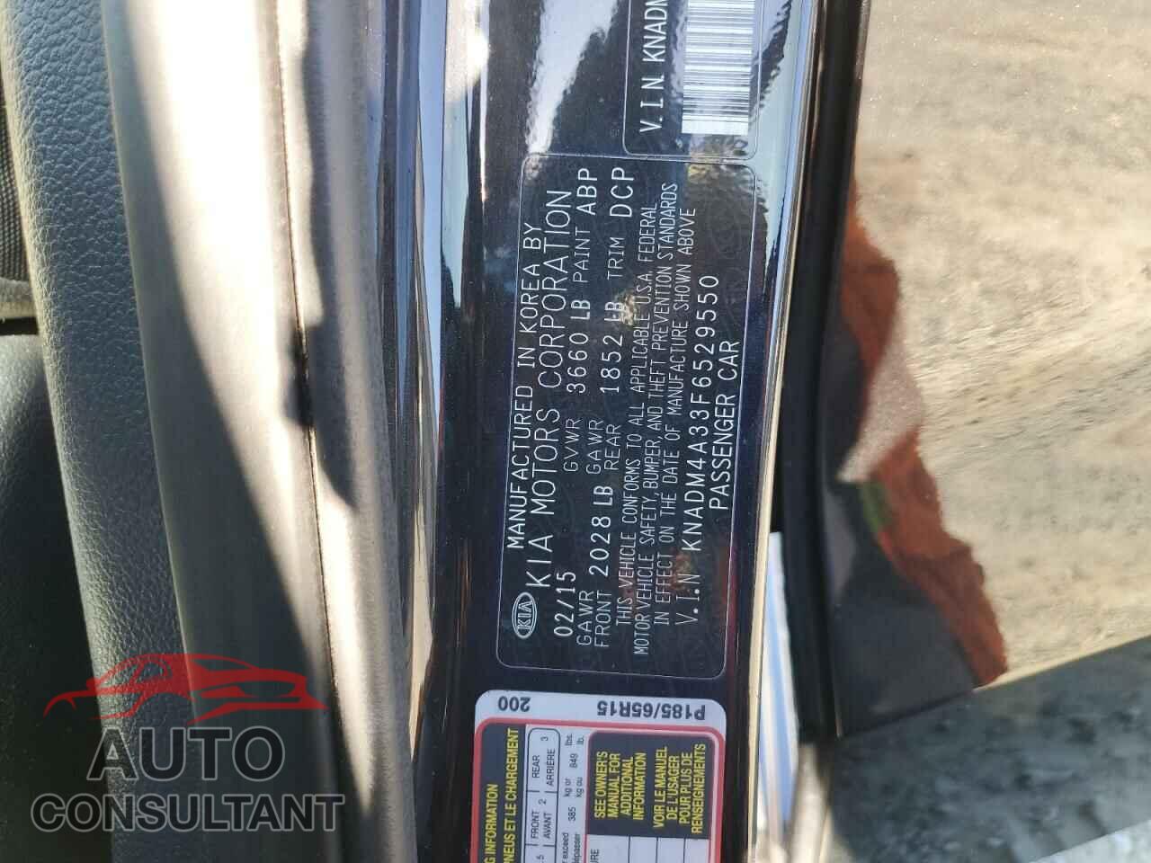KIA RIO 2015 - KNADM4A33F6529550