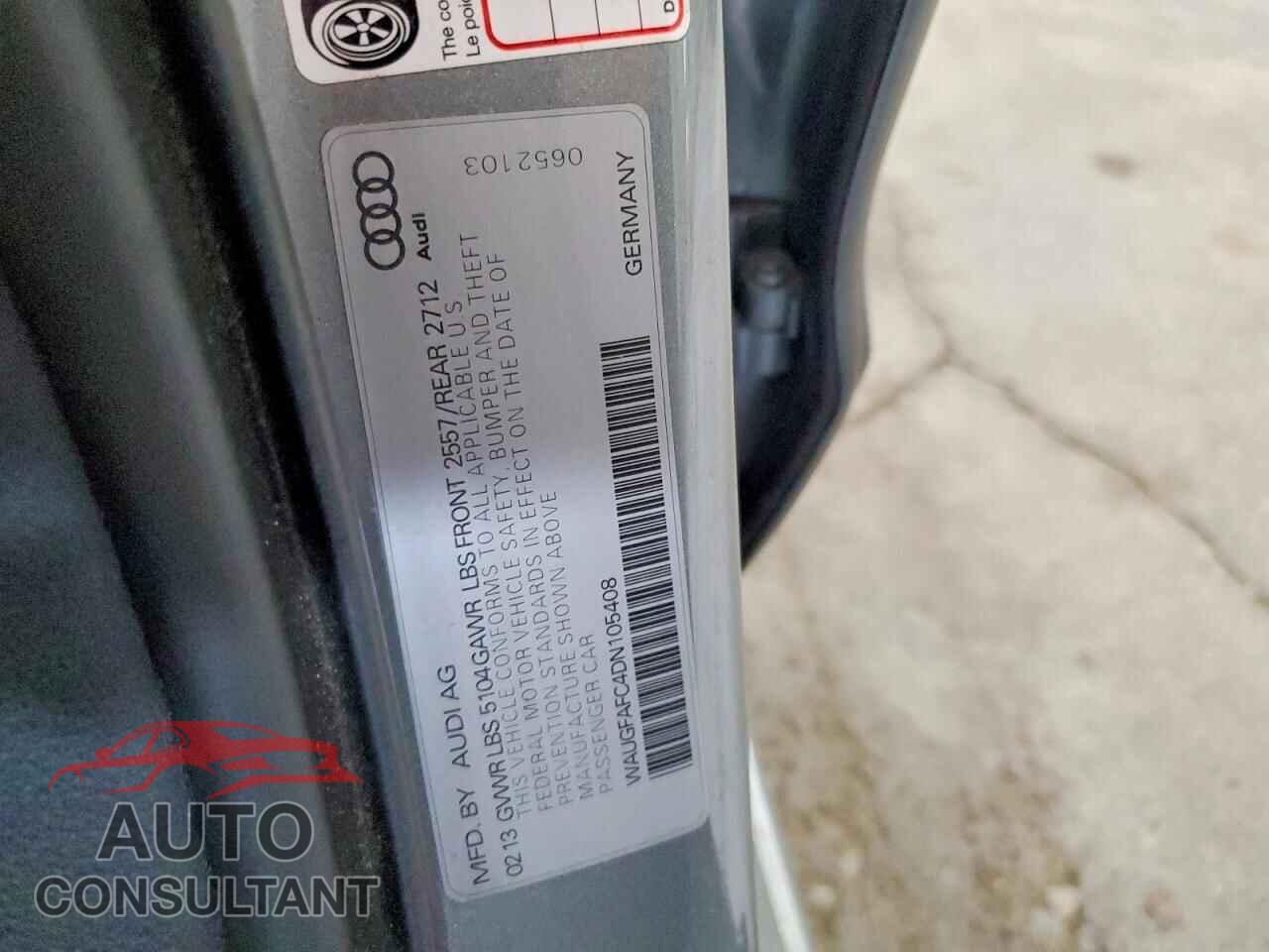 AUDI A6 2013 - WAUGFAFC4DN105408