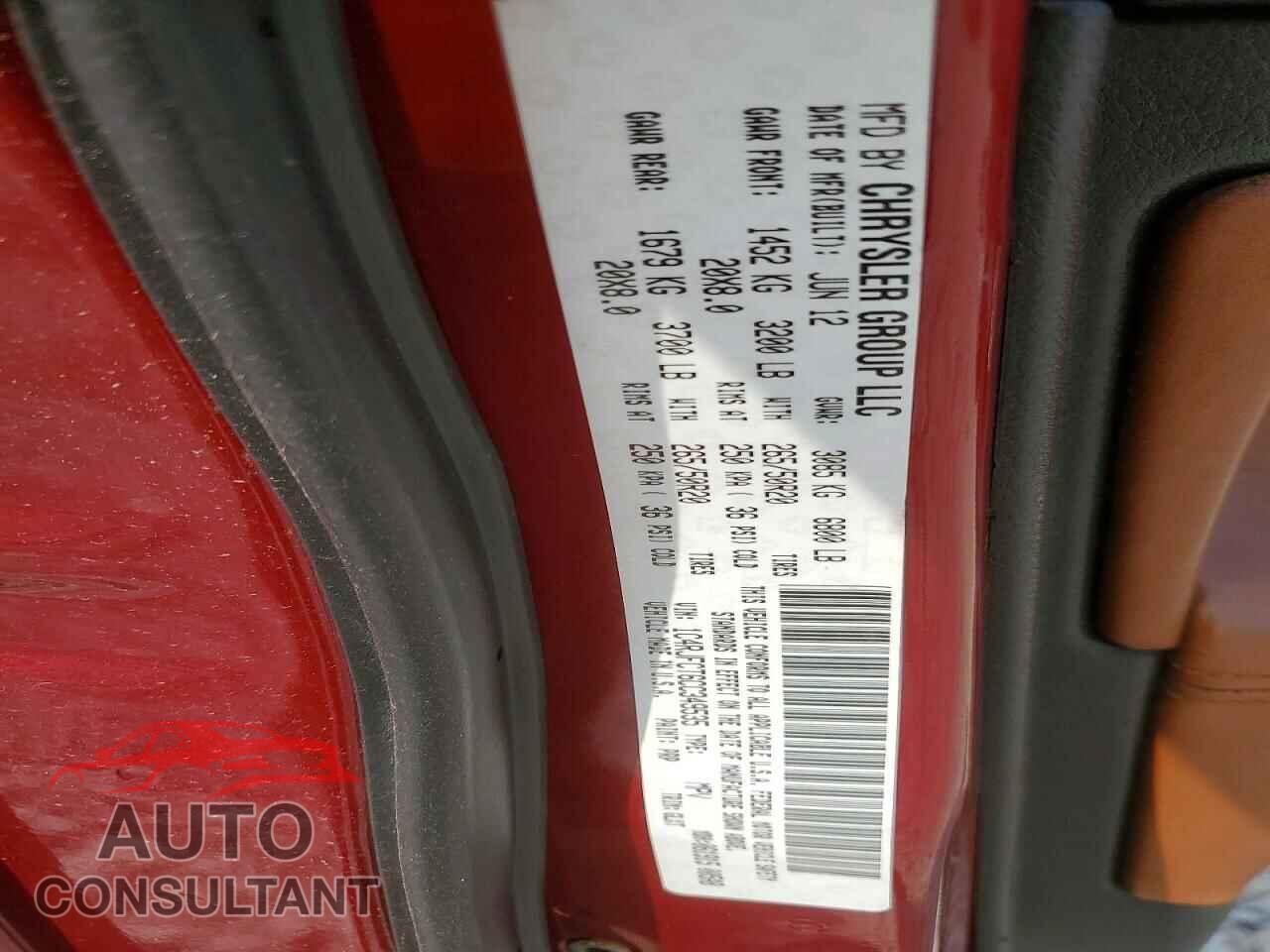 JEEP CHEROKEE 2012 - 1C4RJFCT6CC349535