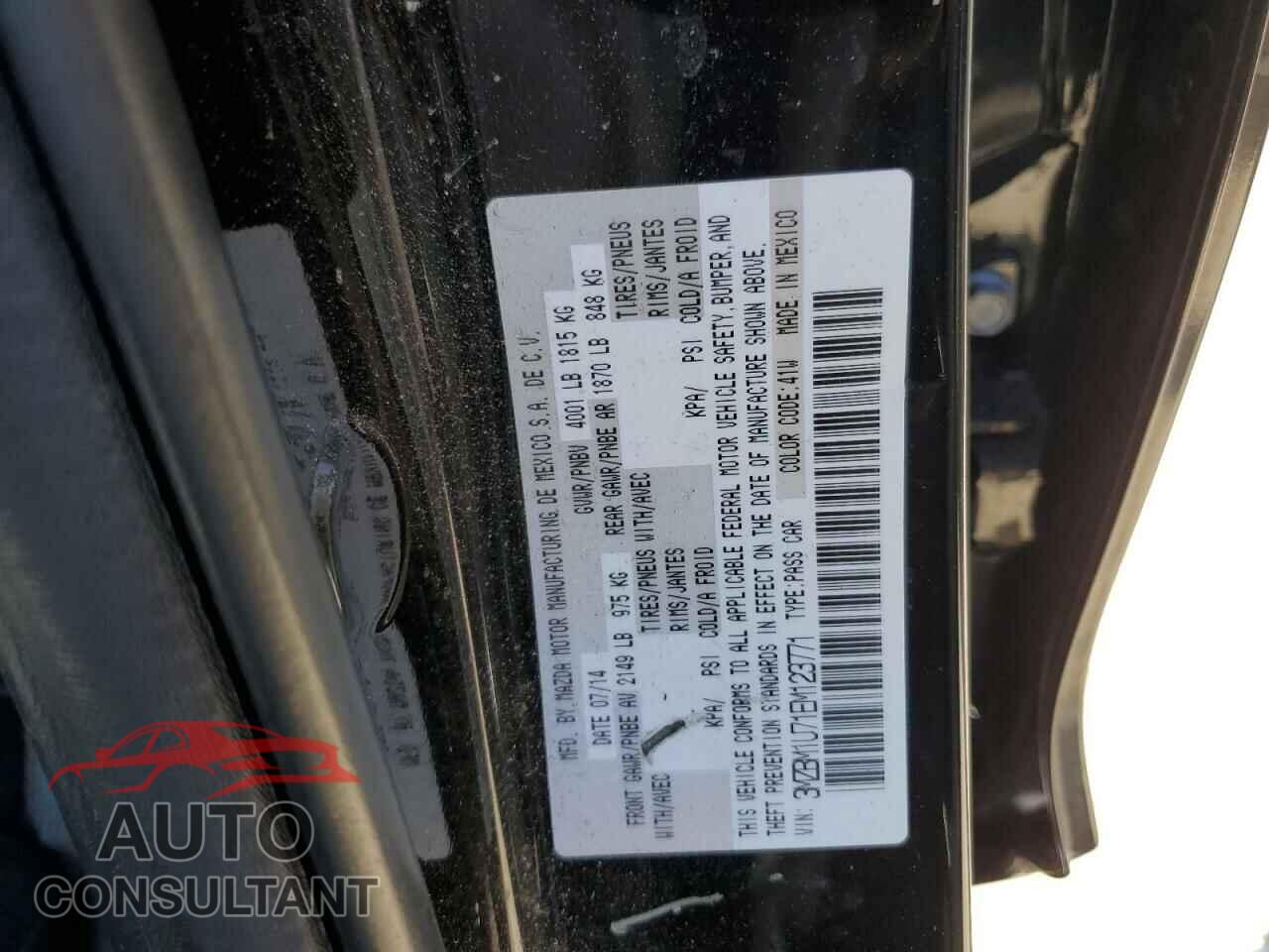 MAZDA 3 2014 - 3MZBM1U71EM123771