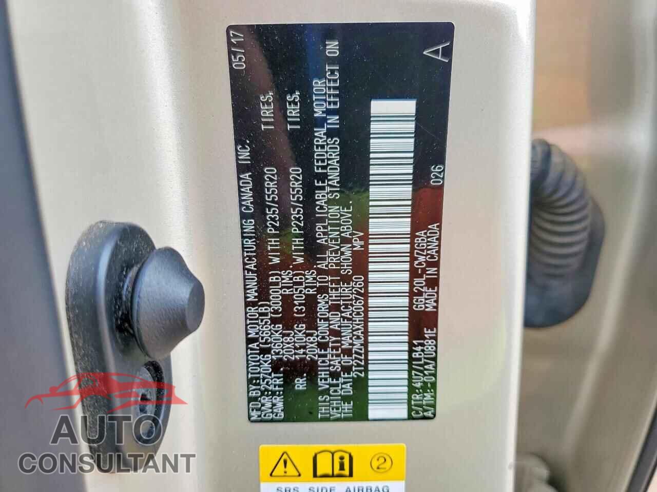LEXUS RX350 2017 - 2T2ZZMCAXHC067260
