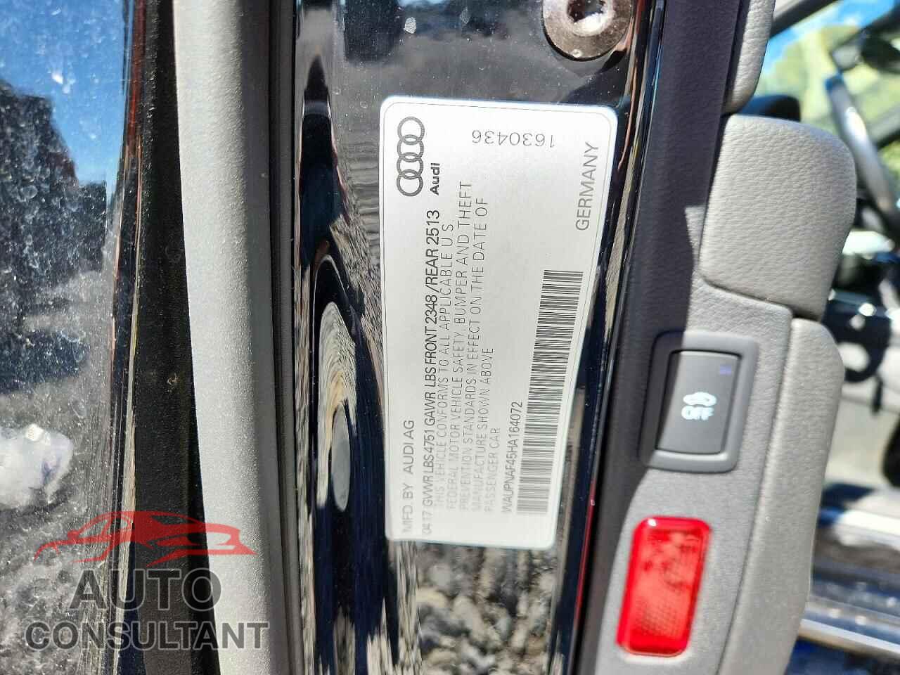 AUDI A4 2017 - WAUPNAF45HA164072