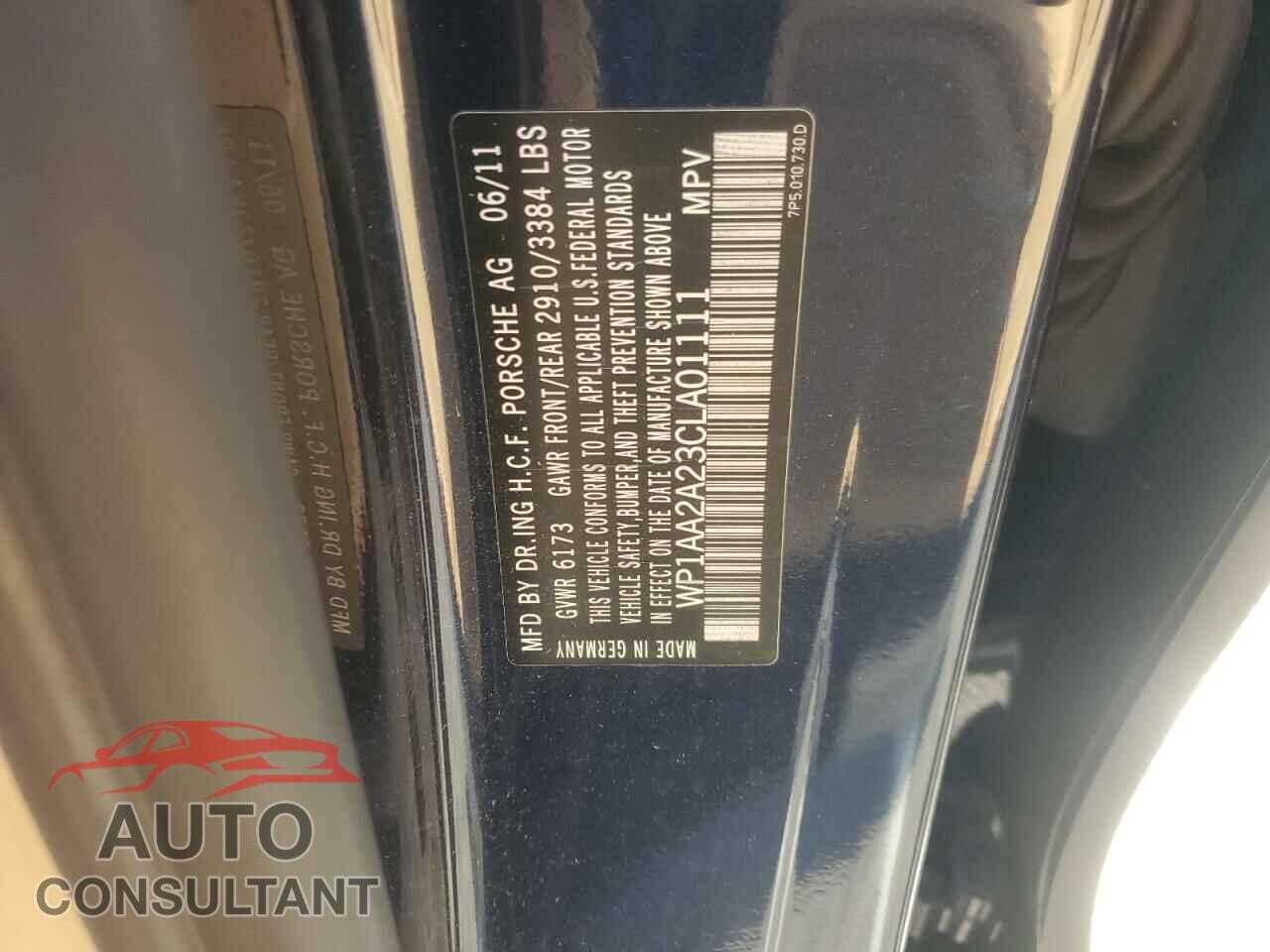 PORSCHE CAYENNE 2012 - WP1AA2A23CLA01111