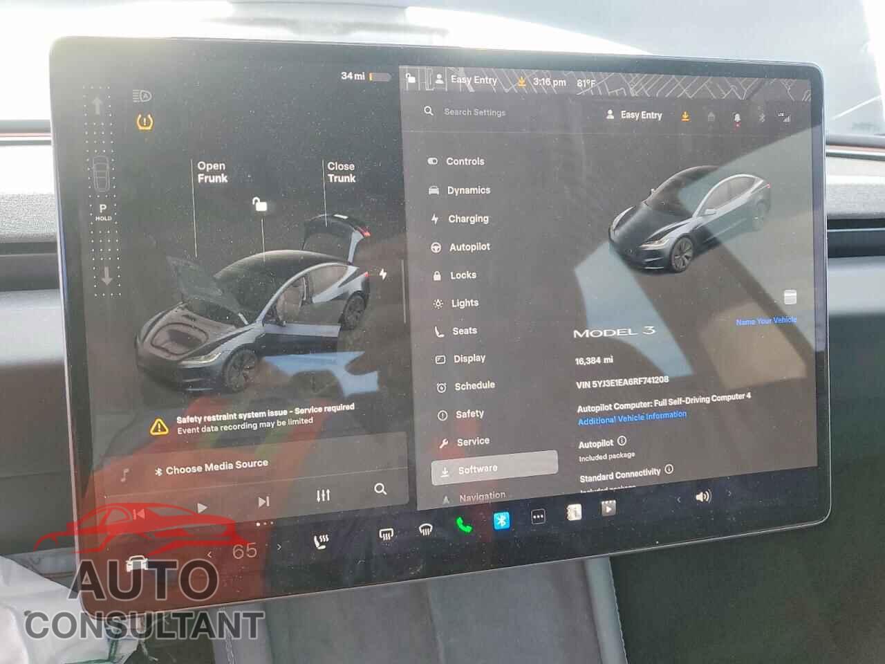 TESLA MODEL 3 2024 - 5YJ3E1EA6RF741208