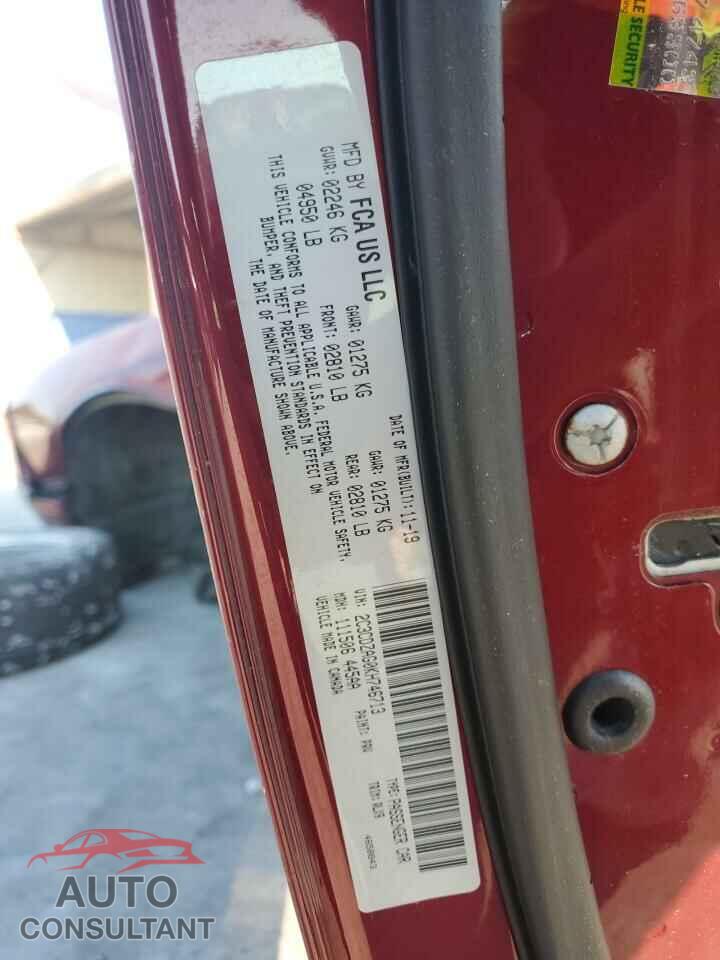 DODGE CHALLENGER 2019 - 2C3CDZAG0KH746713
