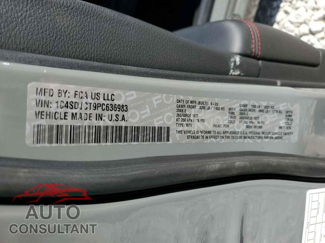 DODGE DURANGO 2023 - 1C4SDJCT9PC636983