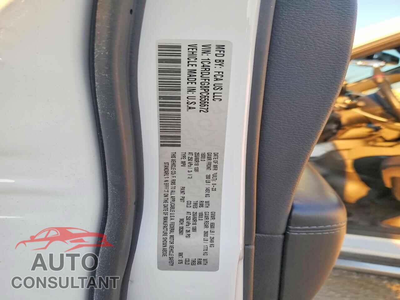 DODGE DURANGO 2023 - 1C4RDJFG8PC656672