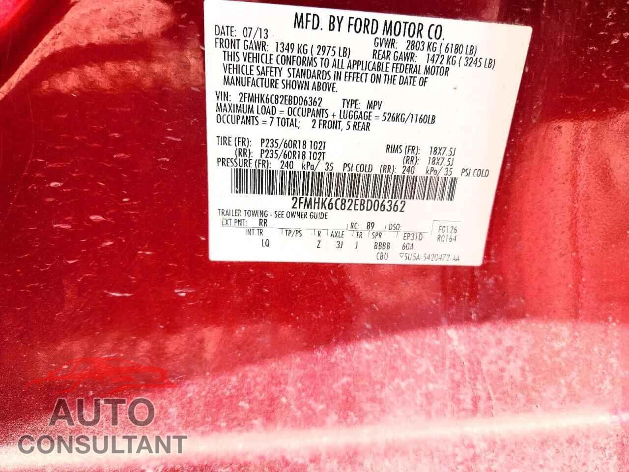 FORD FLEX 2014 - 2FMHK6C82EBD06362