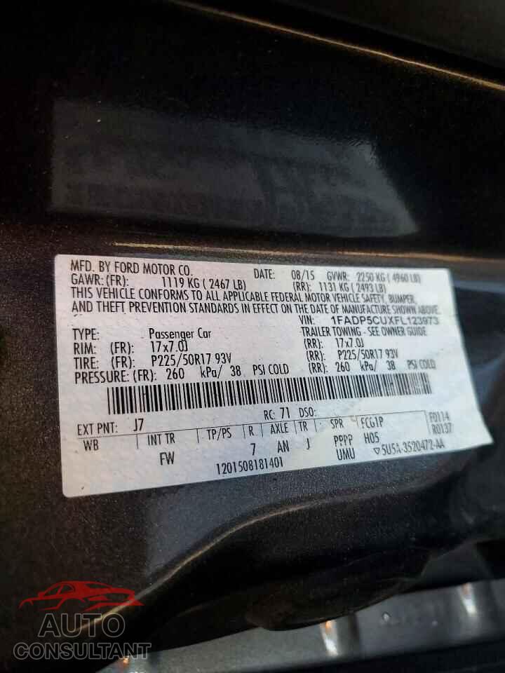 FORD CMAX 2015 - 1FADP5CUXFL123973