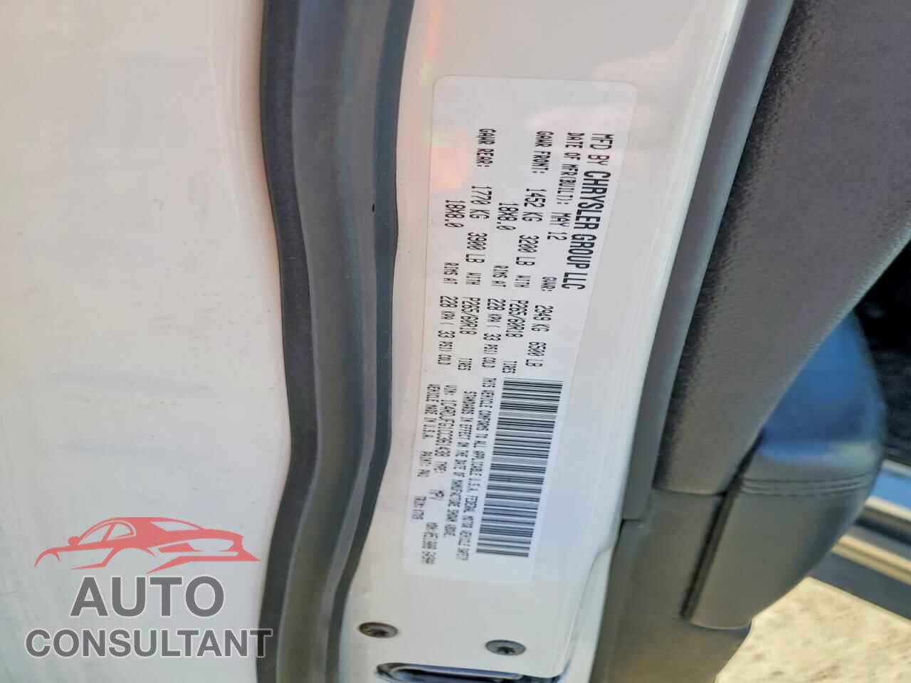 DODGE DURANGO 2012 - 1C4RDJFG1CC361438