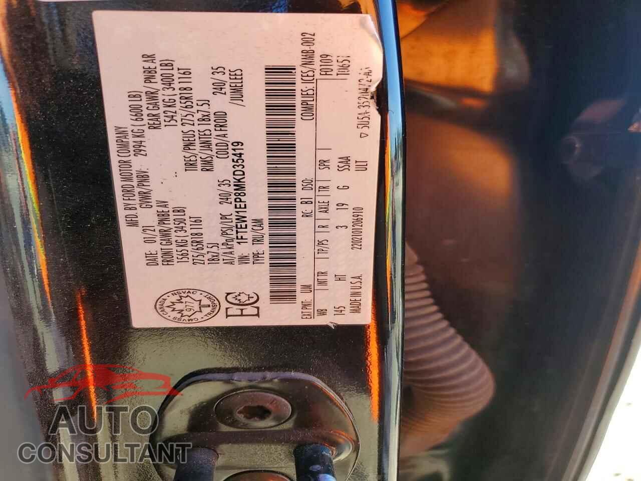 FORD F-150 2021 - 1FTEW1EP8MKD35419