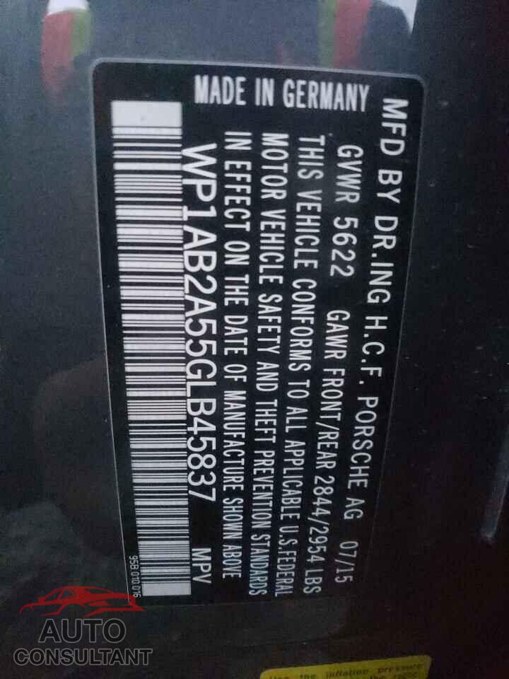 PORSCHE MACAN 2016 - WP1AB2A55GLB45837