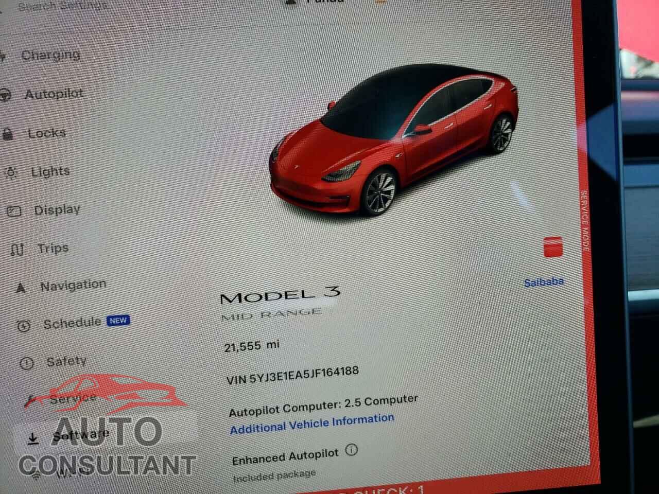 TESLA MODEL 3 2018 - 5YJ3E1EA5JF164188