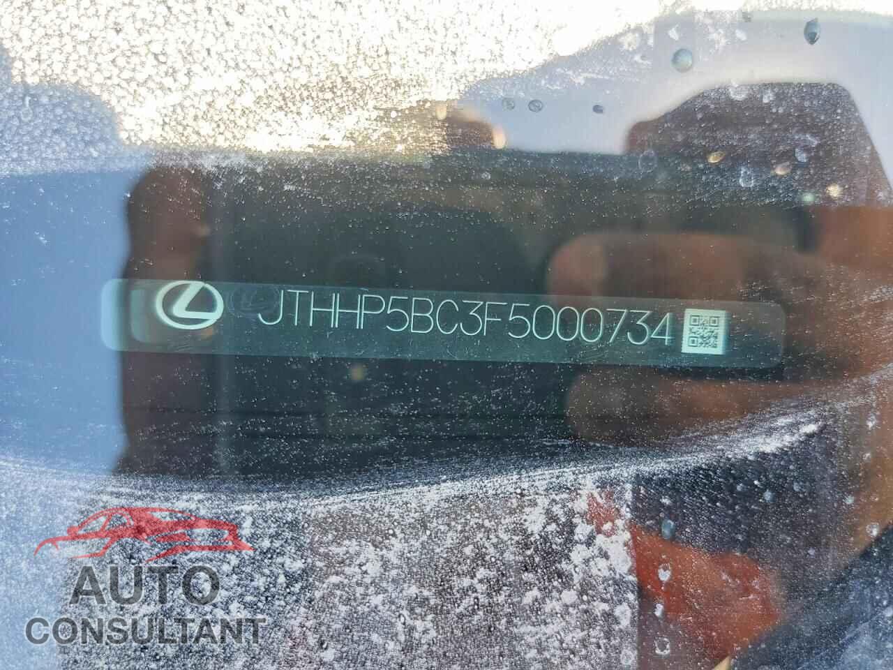 LEXUS RC300 2015 - JTHHP5BC3F5000734