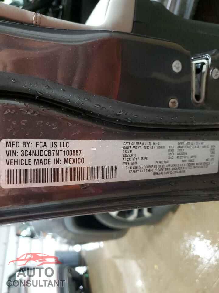 JEEP COMPASS 2022 - 3C4NJDCB7NT100887