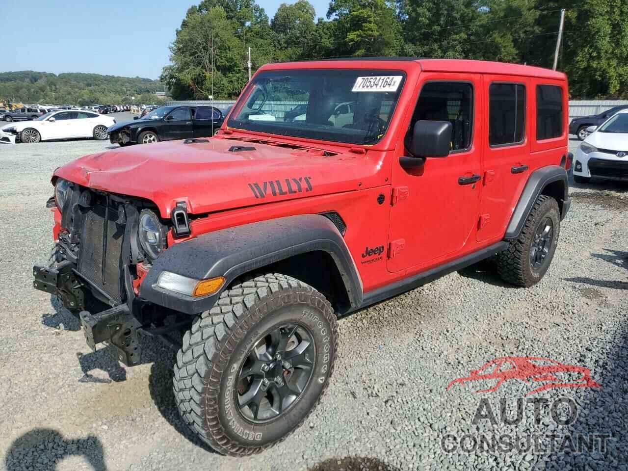 JEEP WRANGLER 2021 - 1C4HJXDN7MW817290
