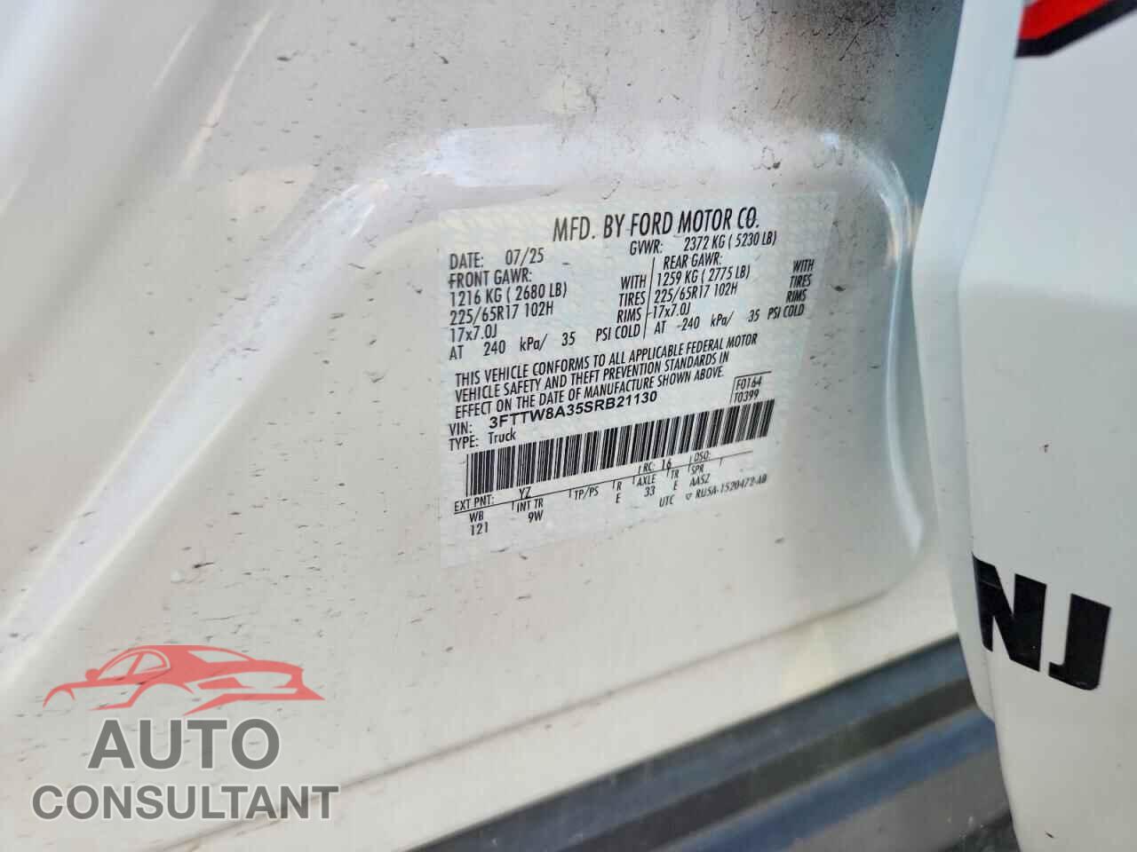 FORD MAVERICK 2025 - 3FTTW8A35SRB21130