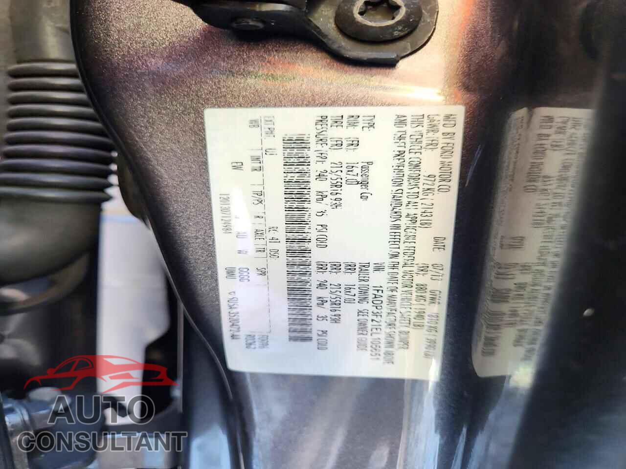 FORD FOCUS 2014 - 1FADP3F21EL105651