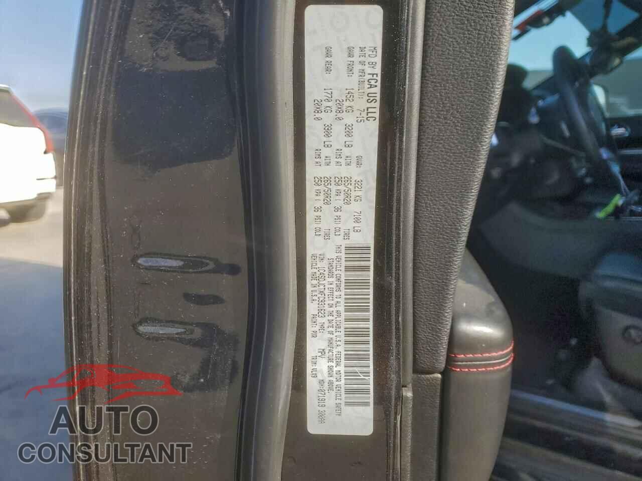 DODGE DURANGO 2015 - 1C4SDJCTXFC931623