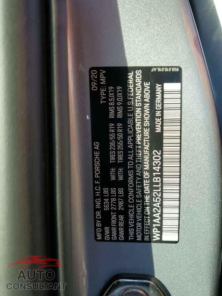 PORSCHE MACAN 2020 - WP1AA2A52LLB14302