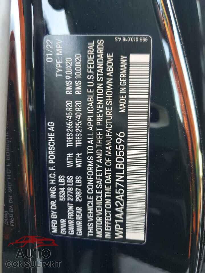 PORSCHE MACAN 2022 - WP1AA2A57NLB05596