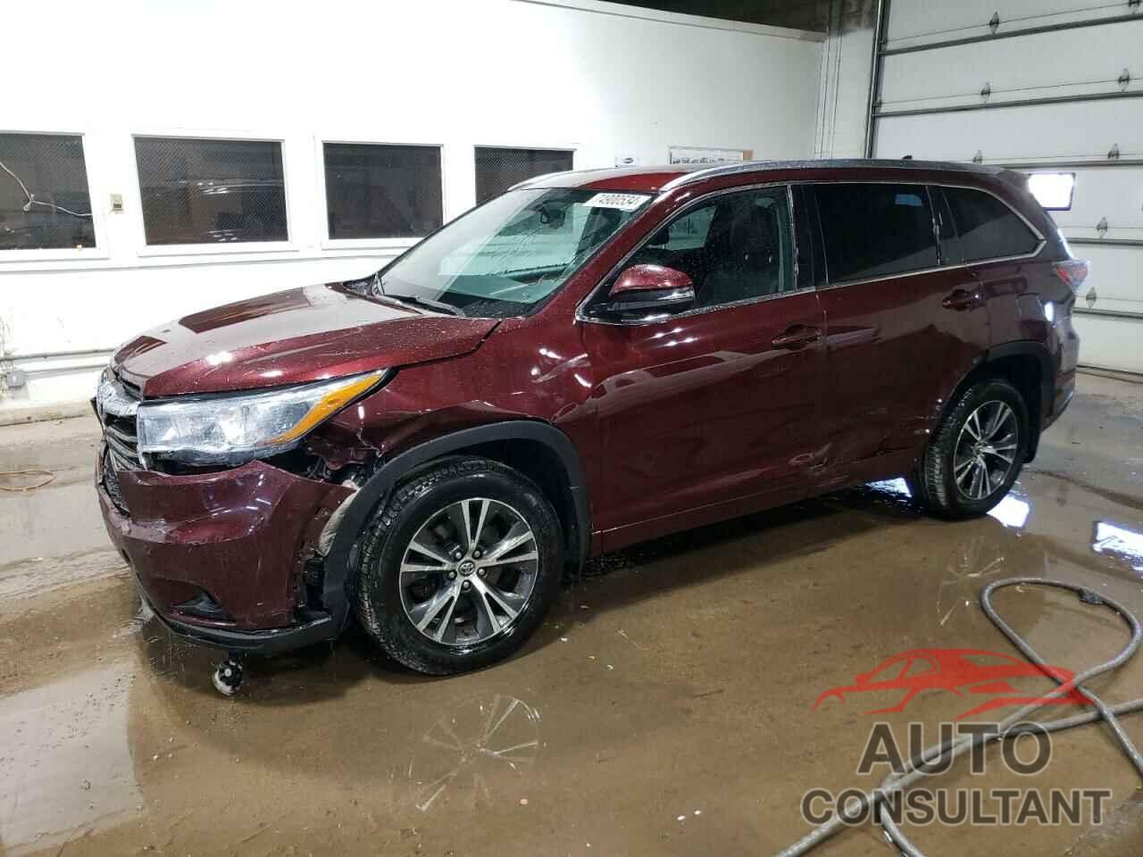 TOYOTA HIGHLANDER 2016 - 5TDJKRFH4GS340145