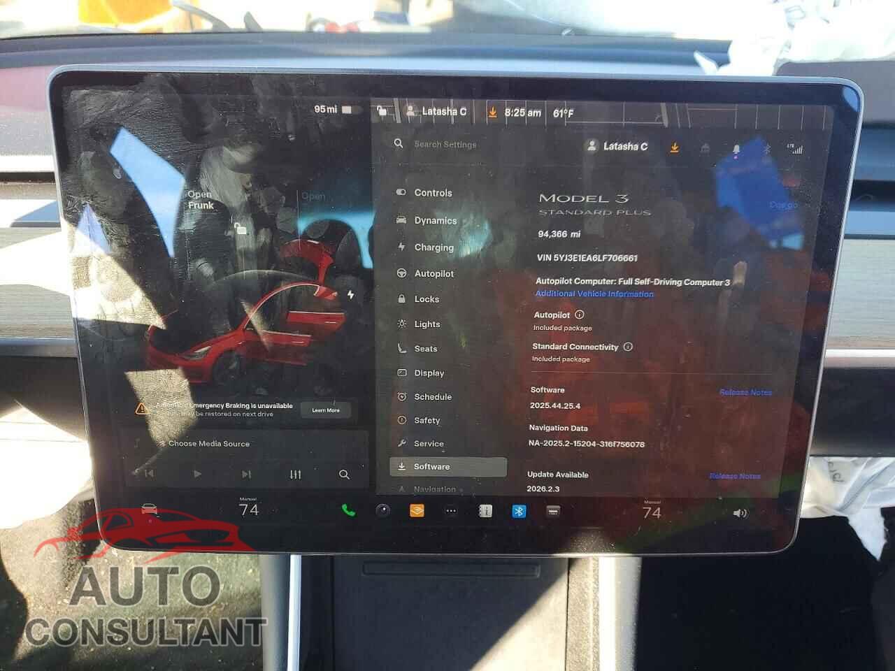 TESLA MODEL 3 2020 - 5YJ3E1EA6LF706661