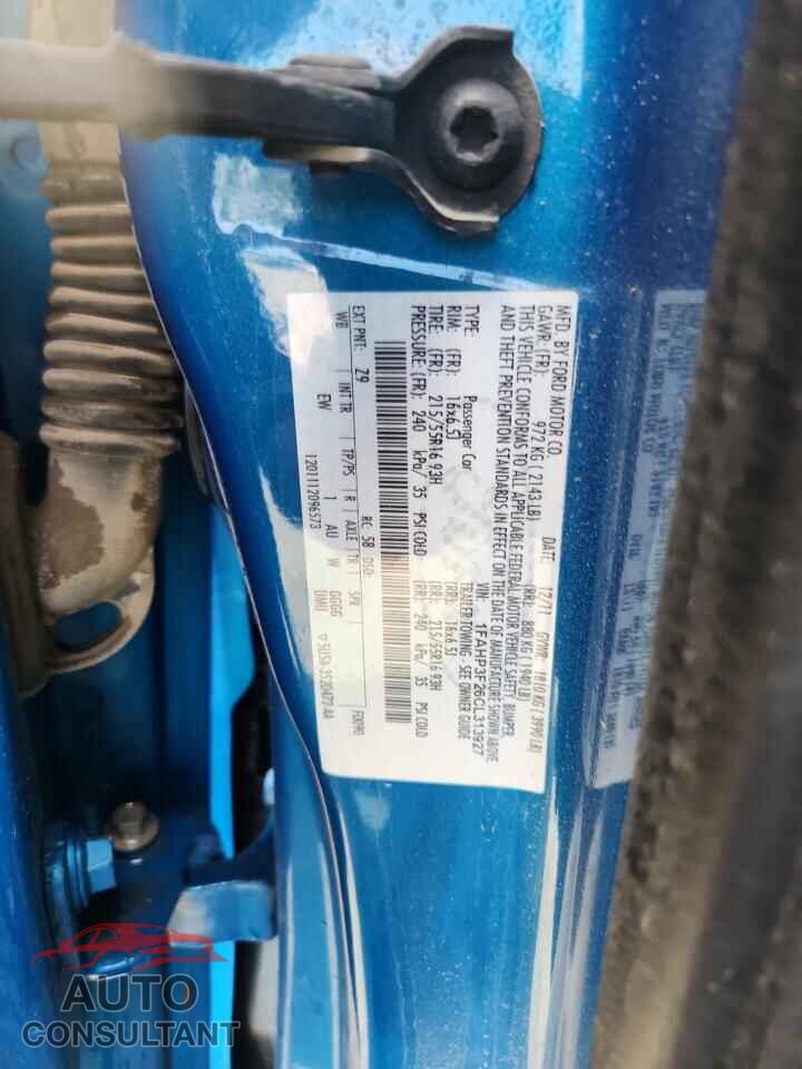FORD FOCUS 2012 - 1FAHP3F26CL313927