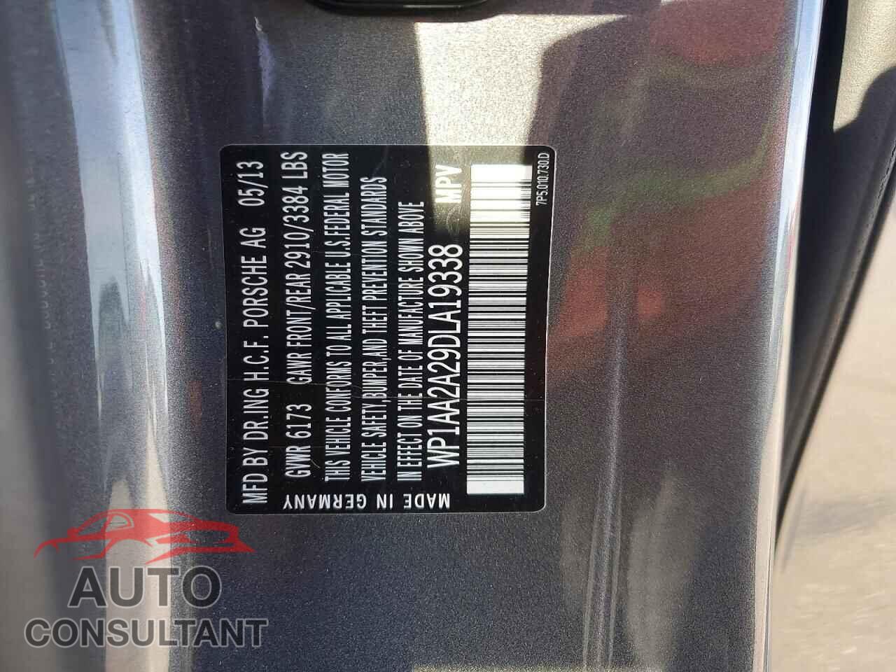 PORSCHE CAYENNE 2013 - WP1AA2A29DLA19338