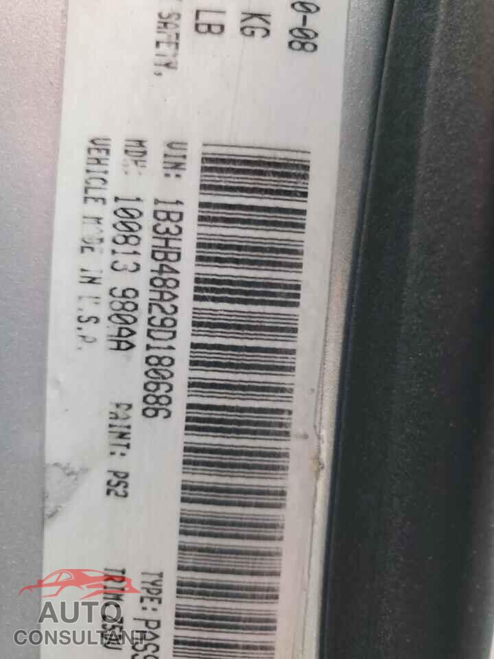 DODGE CALIBER 2009 - 1B3HB48A29D180686