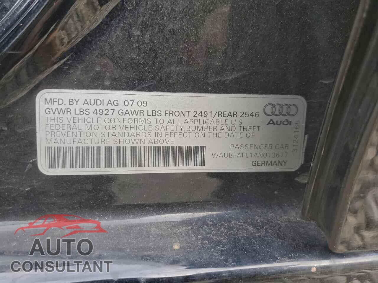 AUDI A4 2010 - WAUBFAFL1AN013677