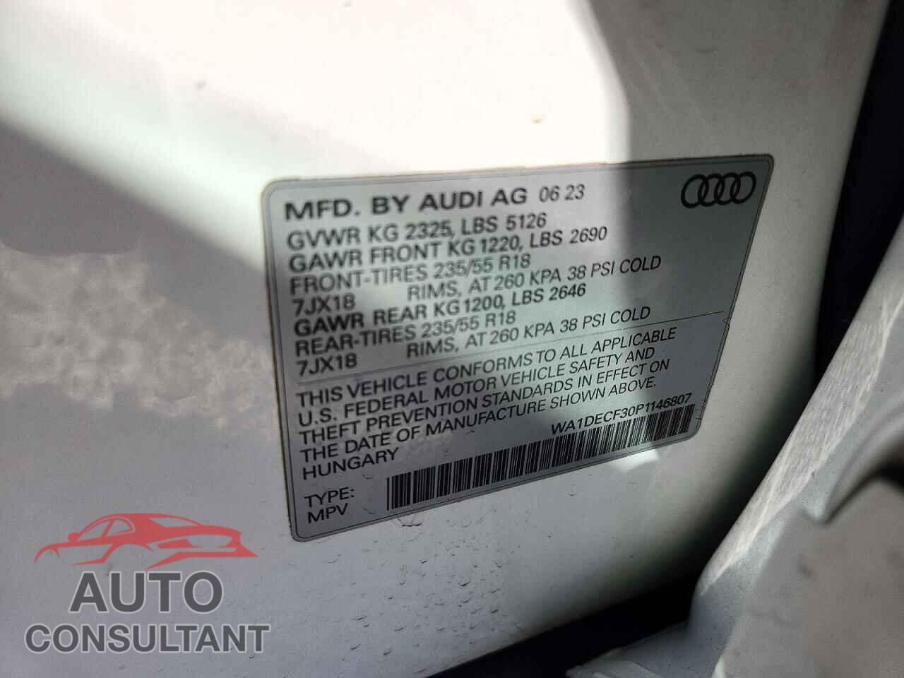 AUDI Q3 2023 - WA1DECF30P1146807