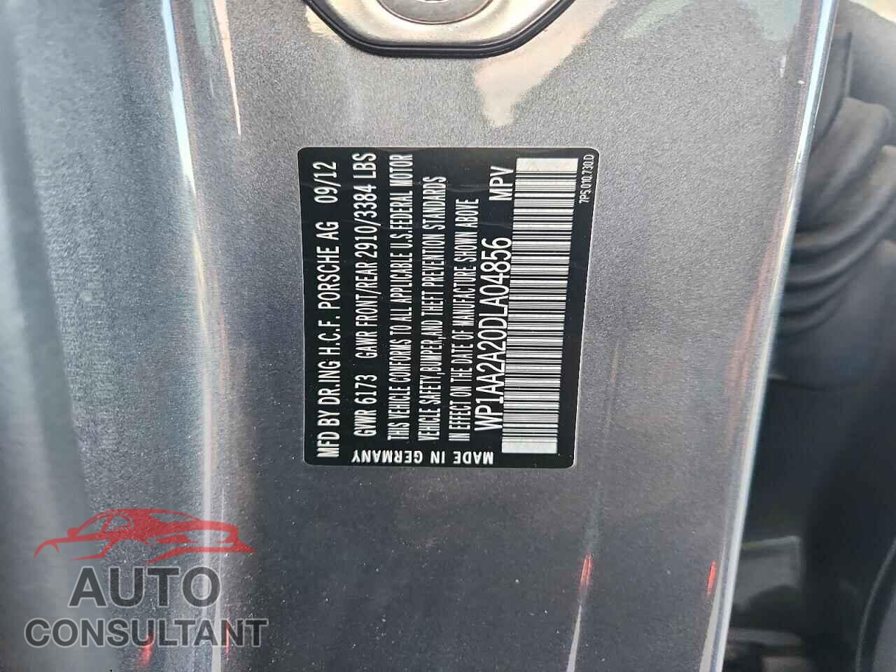 PORSCHE CAYENNE 2013 - WP1AA2A20DLA04856