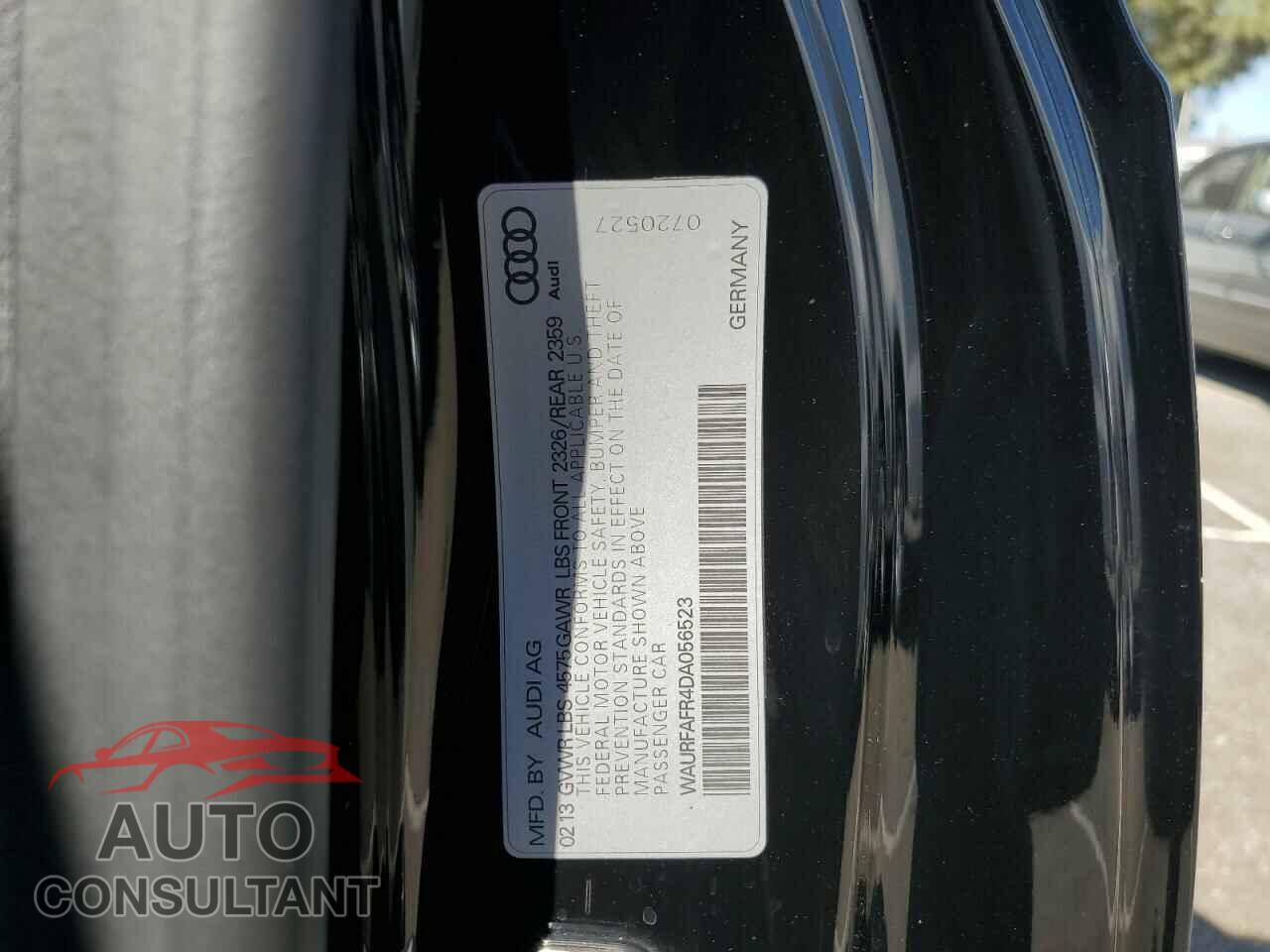 AUDI A5 2013 - WAURFAFR4DA056523