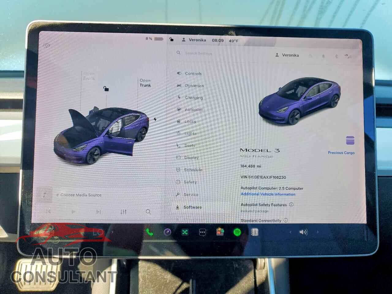 TESLA MODEL 3 2018 - 5YJ3E1EAXJF166230