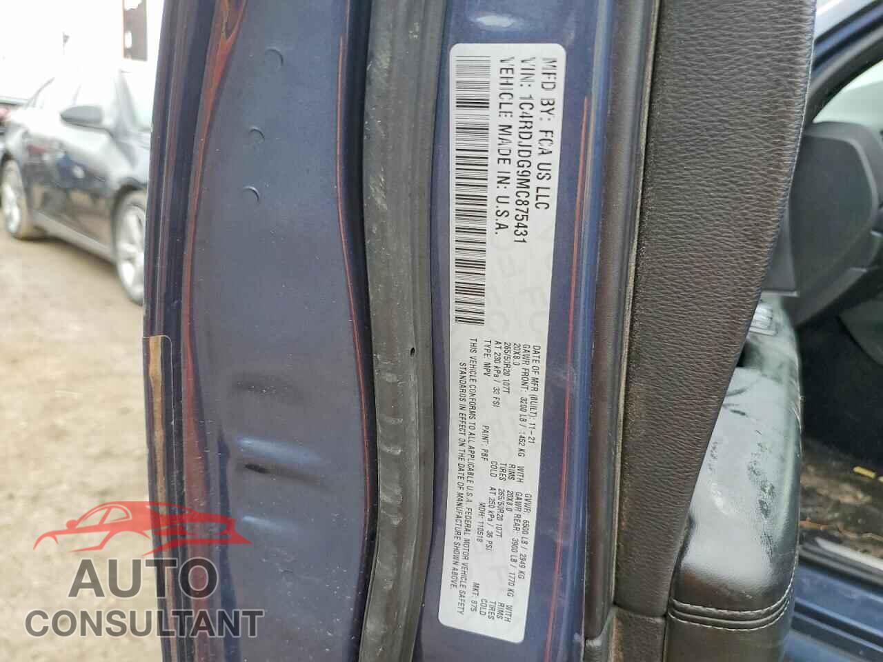 DODGE DURANGO 2021 - 1C4RDJDG9MC875431
