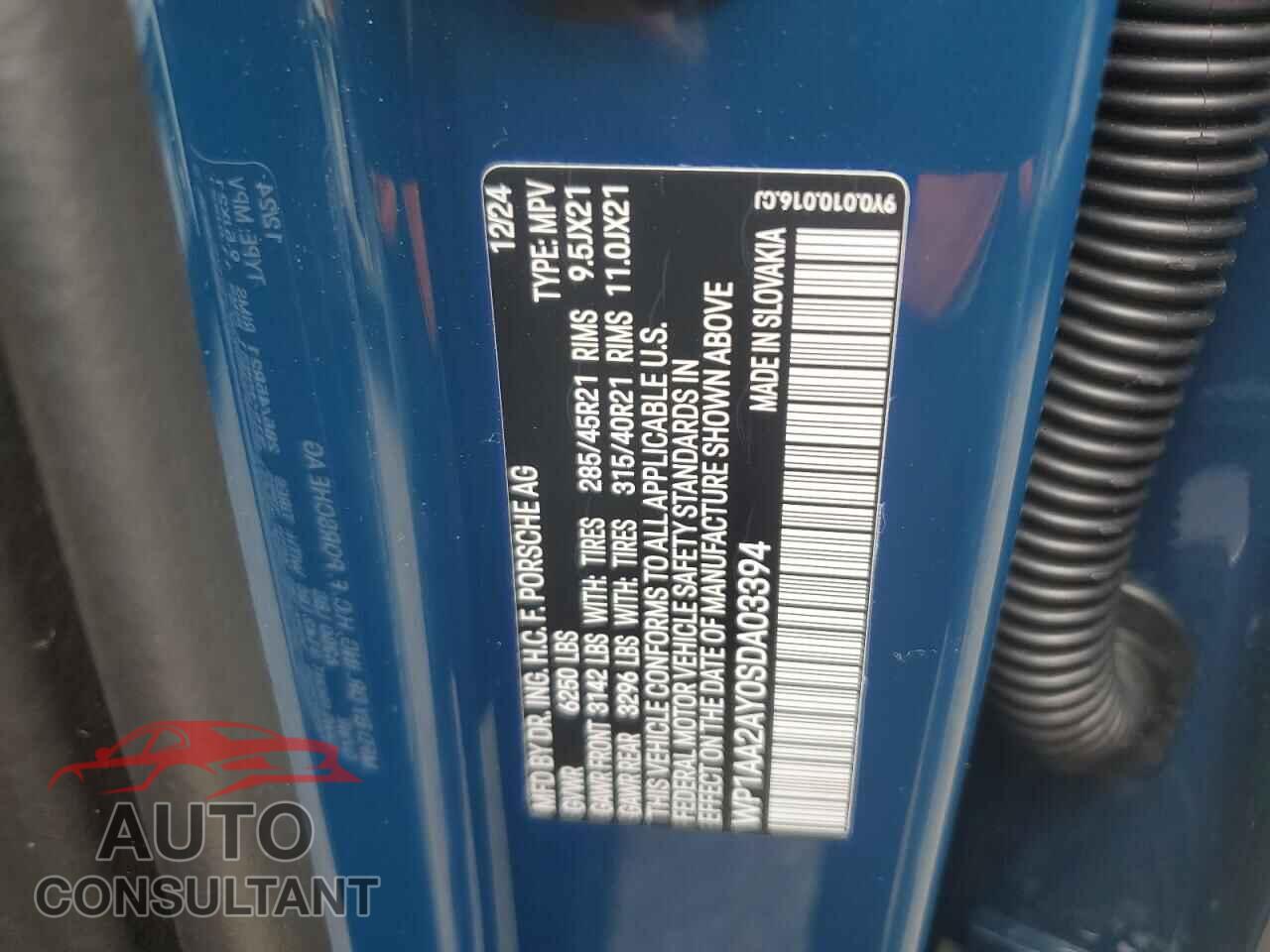 PORSCHE CAYENNE 2025 - WP1AA2AY0SDA03394