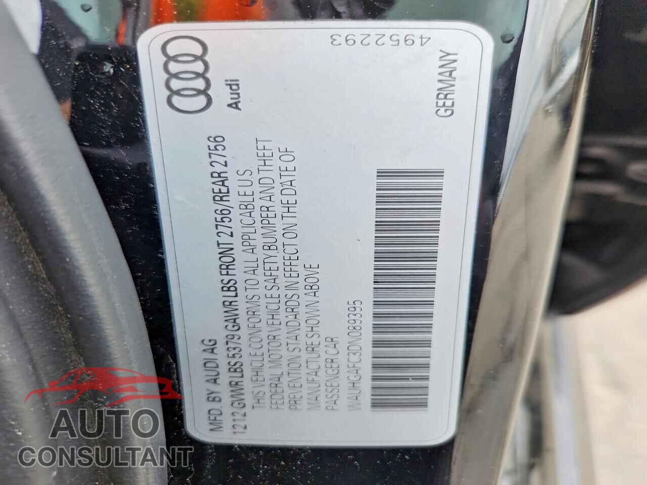 AUDI A6 2013 - WAUHGAFC3DN089395